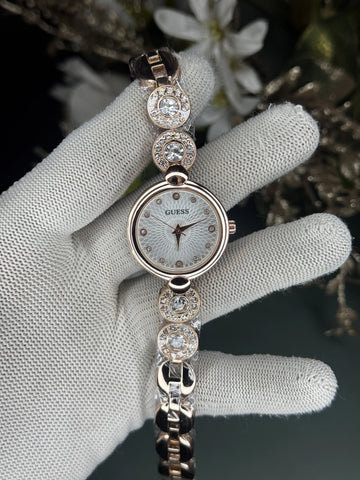 Guess Rose Gold White Premium Watch