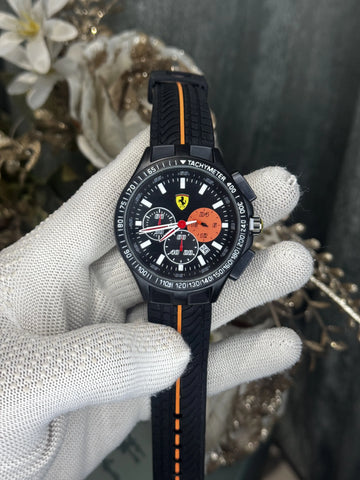 Ferrari Race Day Orange Black Premium Chronograph Watch