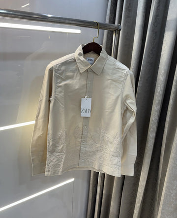 Zar a Cream Designer Premium Shirt