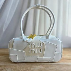 Miu Miu Versatile Long Handle White Leather Shoulder Bag With Dust Bag 502 White Sale