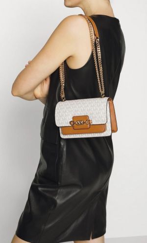 Michael_Kors_MK Heather Shoulder Bag With OG Box & Dust Bag (100836_Beige_Brown)