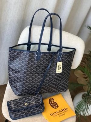 Goyard Saint Louis PM Tote Bag Dark Blue With A Detachable Pouch With Dust Cover