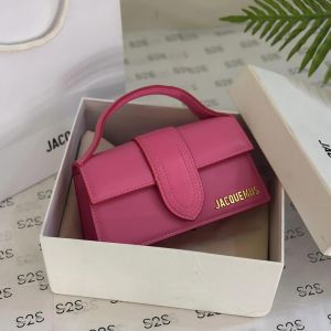 Jacquemus Leather LE Bambino With Sling Strap OG Box & Dust Bag (109-1 Plum Pink)