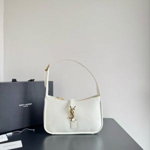 Ysl Saint Laurent White Leather Shoulder Bag With OG Box & Dust Bag 903-2 White