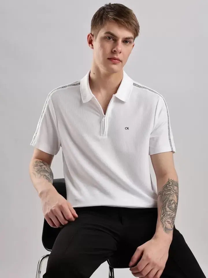  Calvin  Klein White Premium Polo T-Shirt