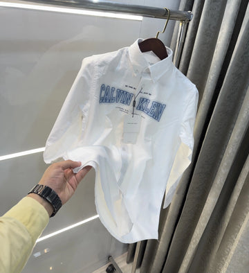 Calvin. Klein White Logo Work Premium Shirt