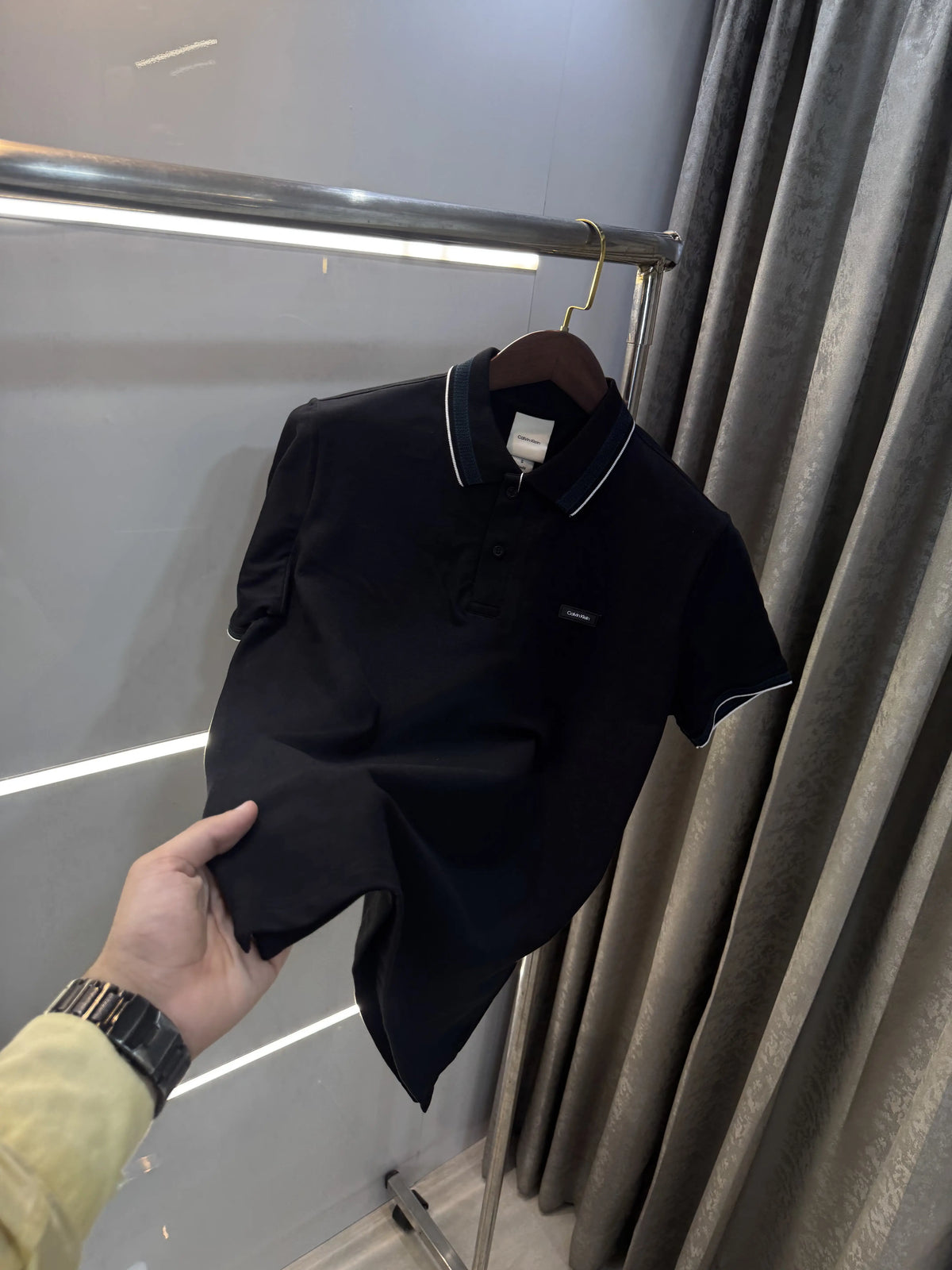  Calvin  Klein Black Premium Polo T-Shirt