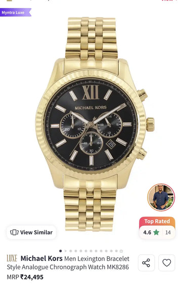 Michael Kor s Lexington Gold Black Premium Chrono