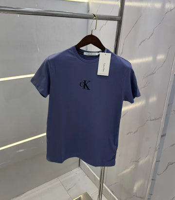 Calvin Klein Blue Logo Print Premium T-Shirt