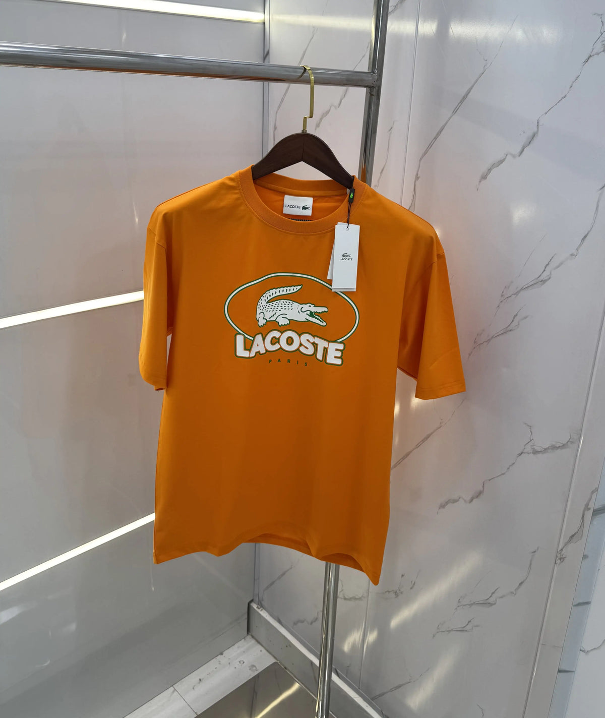 Lacost e Orange Printed Imported Oversized T-Shirt