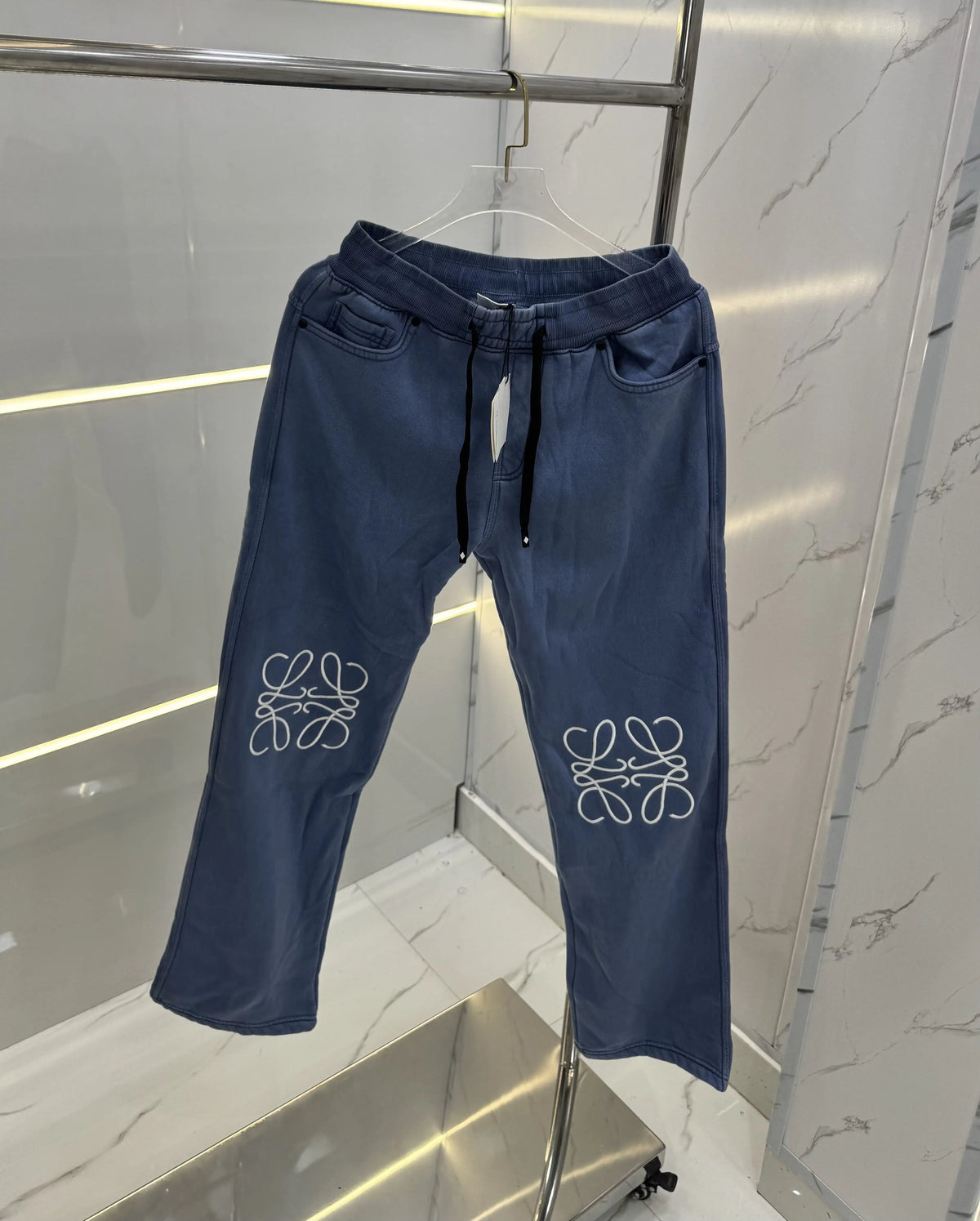 Loewe Blue Embroidery Work Premium Trackpant