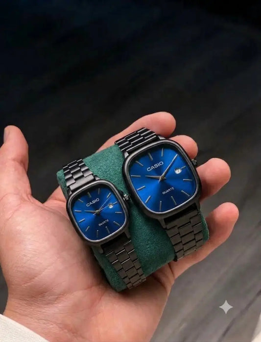 Casio Couple Black Blue 