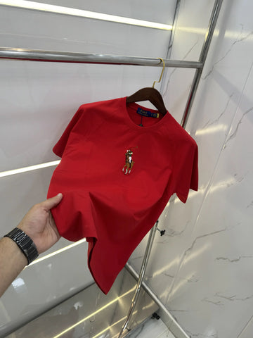 Ralp h Lauren Red Embroidery Logo premium T-shirt