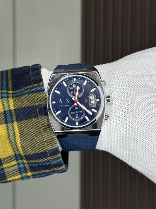 Arman i Exchange Oliver Silver Blue Premium Chronograph Watch
