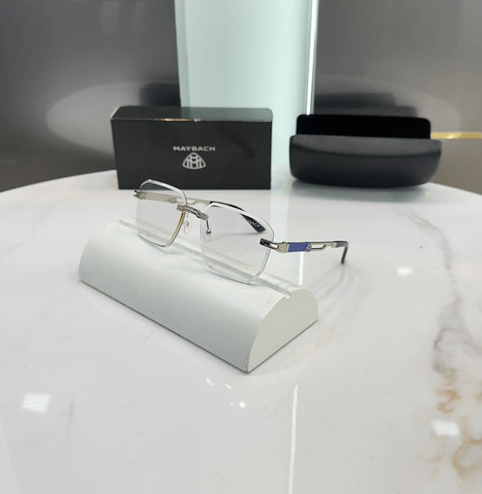 Maybach Silver Blue Premium Glasses Z27