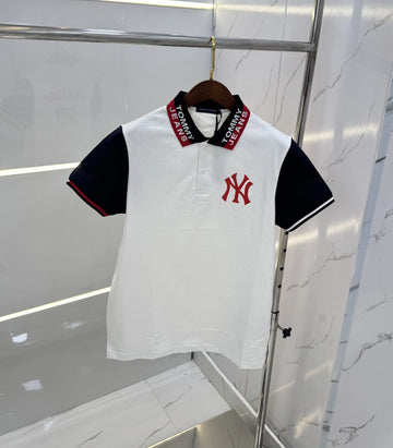 Tommy Hilfige r White Logo Work  Premium Polo T-Shirt