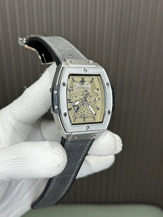 Hublo t Big Bang Grey Beige Quartz Premium Watch
