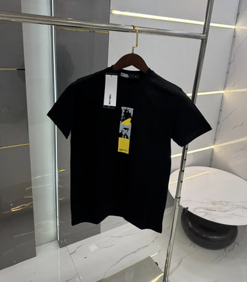 Karl Lagerfeld Black Logo Print Premium T-Shirt