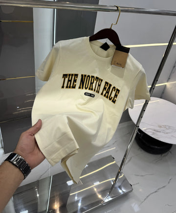 The North Face Cream Logo Print Premium T-Shirt